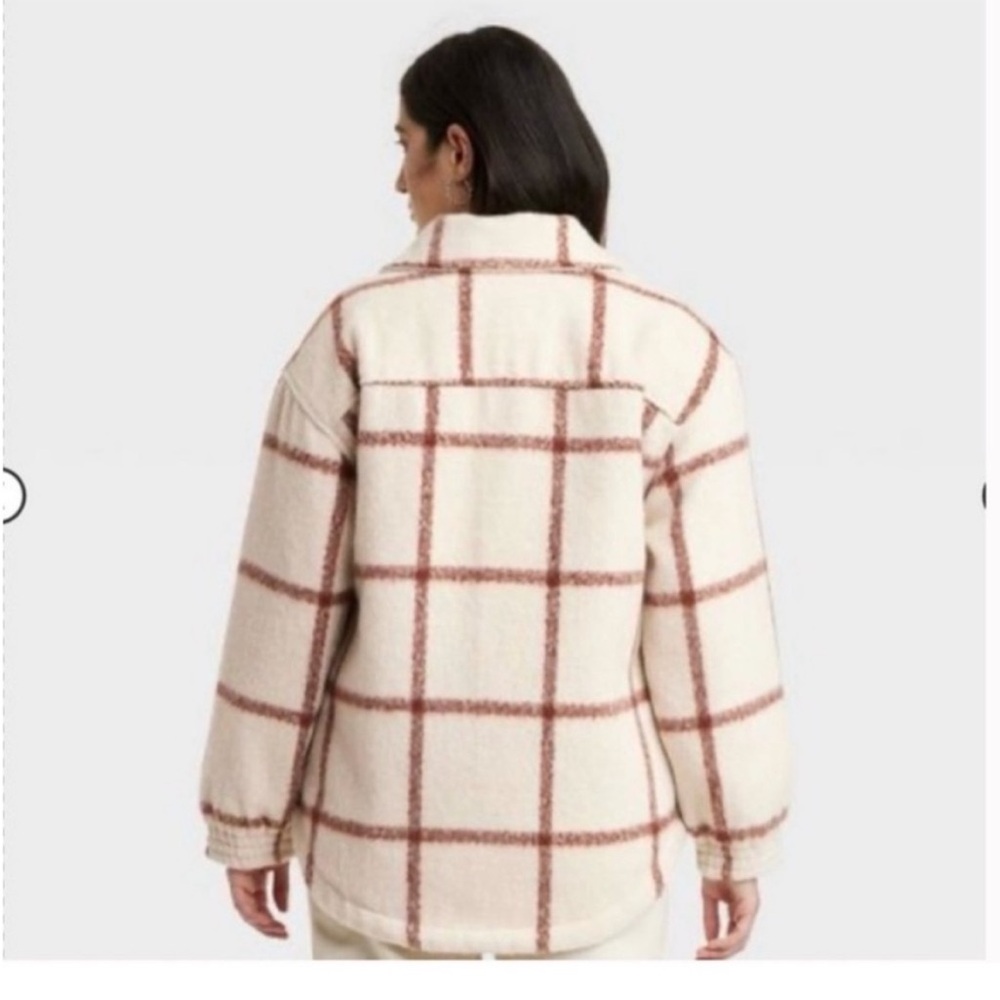 Universal Thread Cozy Plaid Button-Front Jacket -… - image 2